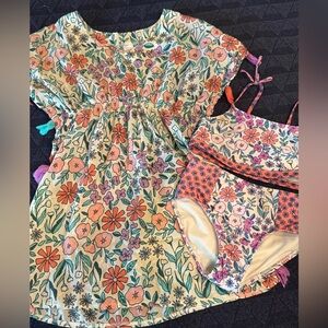 Cat & Jack bathing suit and matching coverup